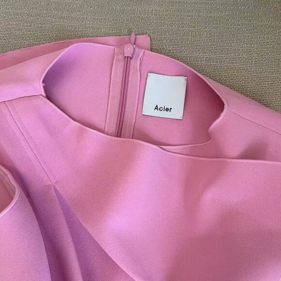 NEW Acler x Saks Normanhill Petal Midi Dress AU10/US6 Party Event Candy Pink - Picture 6 of 10